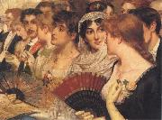 William Holyoake Inthe Front Row at the Opera USA oil painting artist
